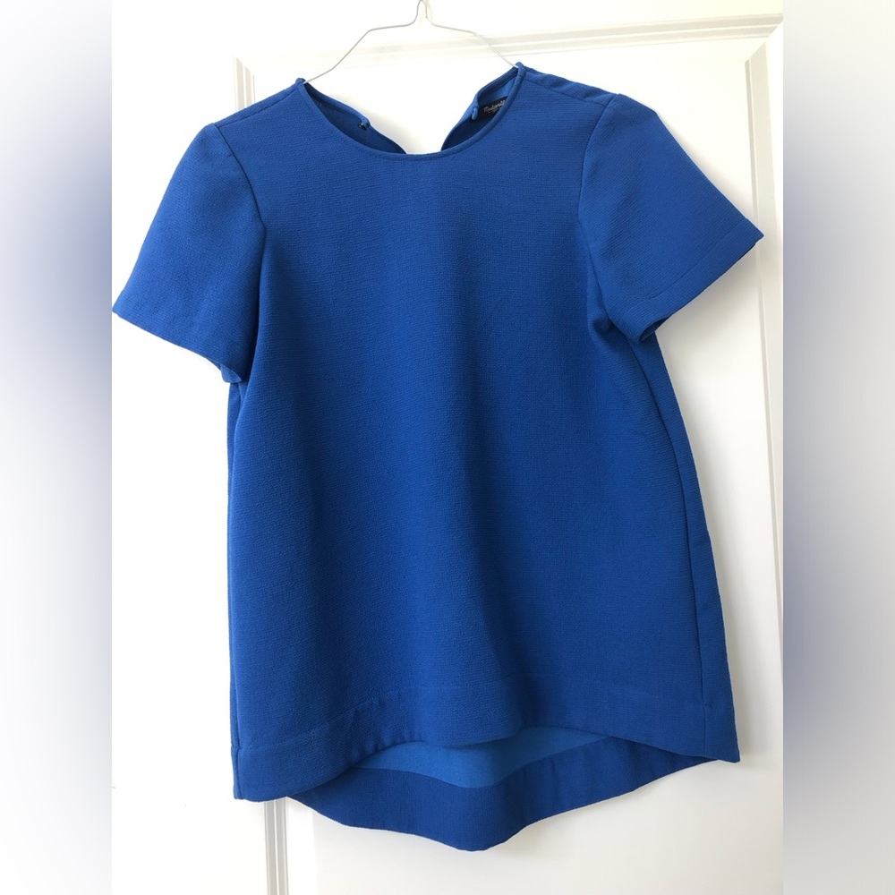 Madewell Blue Crepe Blouse